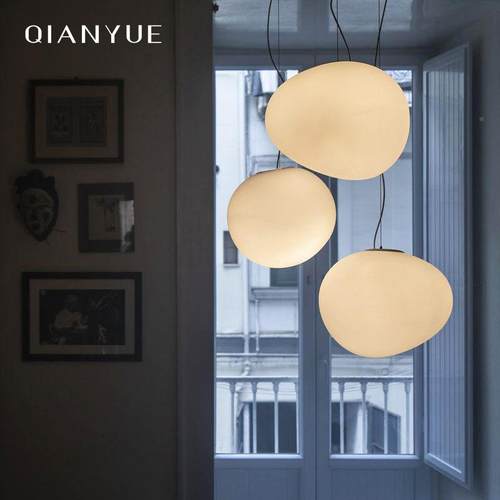 丹麦创意鹅卵石吊灯lo梯ft吧旋挑空客厅复式转XD-027楼卧室餐厅台