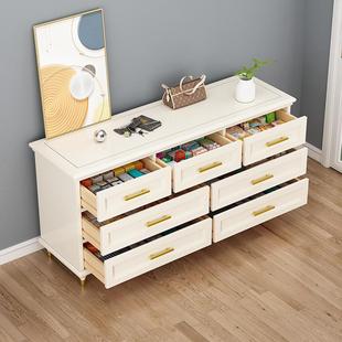 美式 028轻奢色抽屉收 实储木五六七斗柜卧室九电视柜现代简约SWG