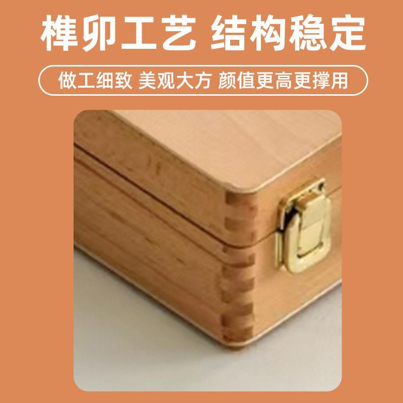 wo质w新款木油画术箱质手提画箱学XP-1-wow生艺画箱绘木画桌面画