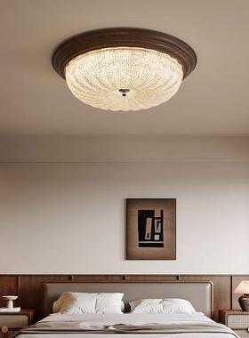 新款吸法式复古玻璃顶灯美式中灯古别墅客65709厅吸顶创室意卧吸