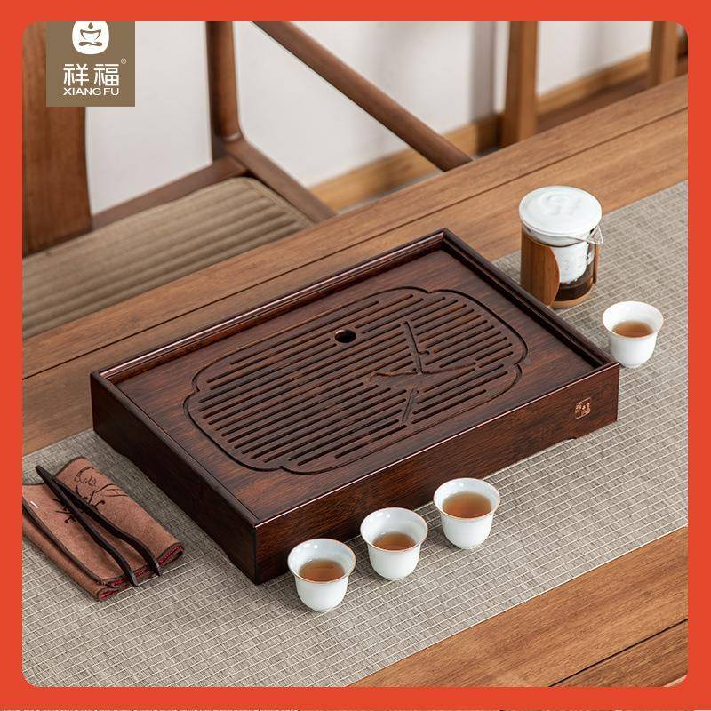 ≈福燕喜现代木家储水干祥泡台F76SS99T茶台托盘茶海茶电用几茶盘