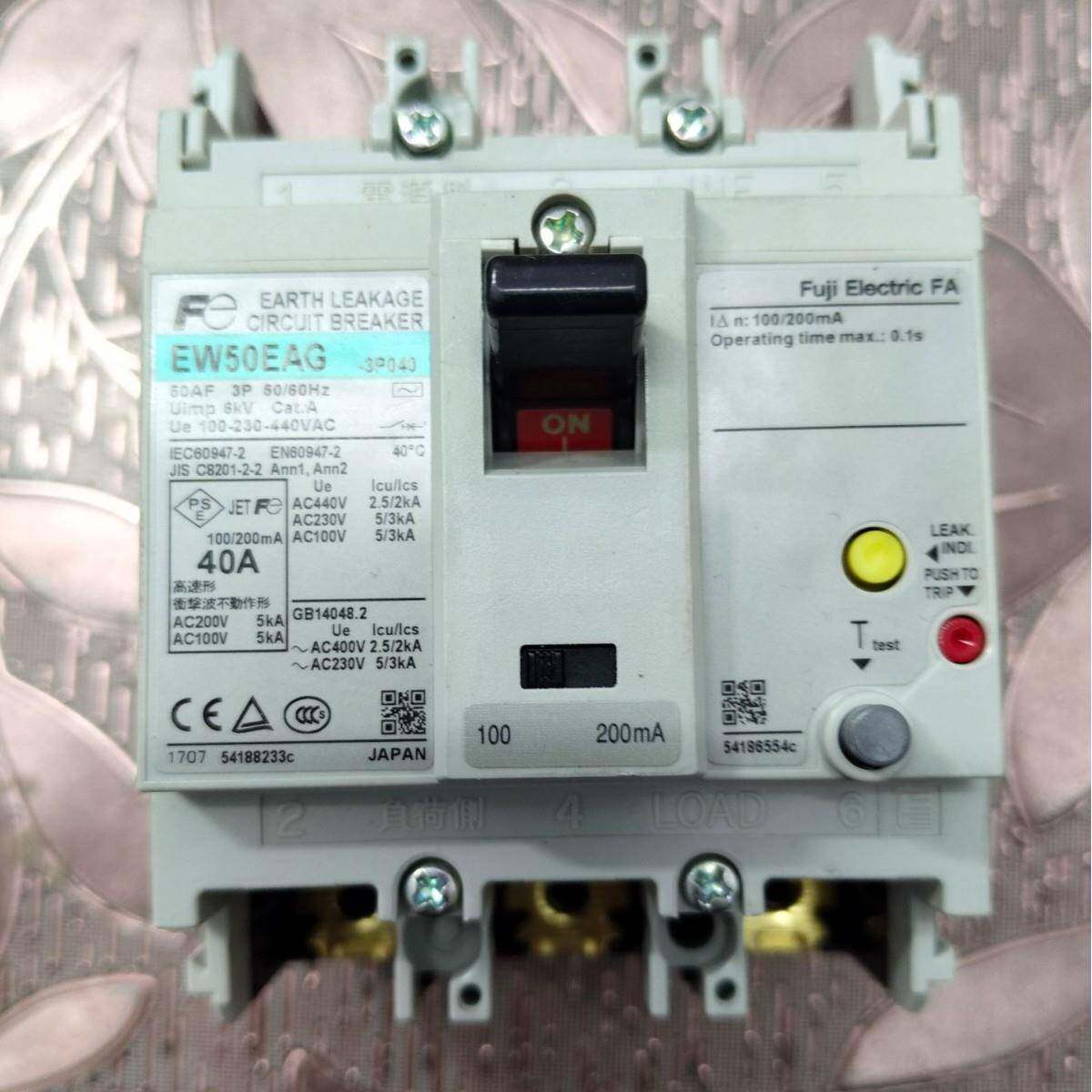 富士漏电断路器EW50EMGH1AG3P0500KEW50EAGP040K灵敏度0-200M3A