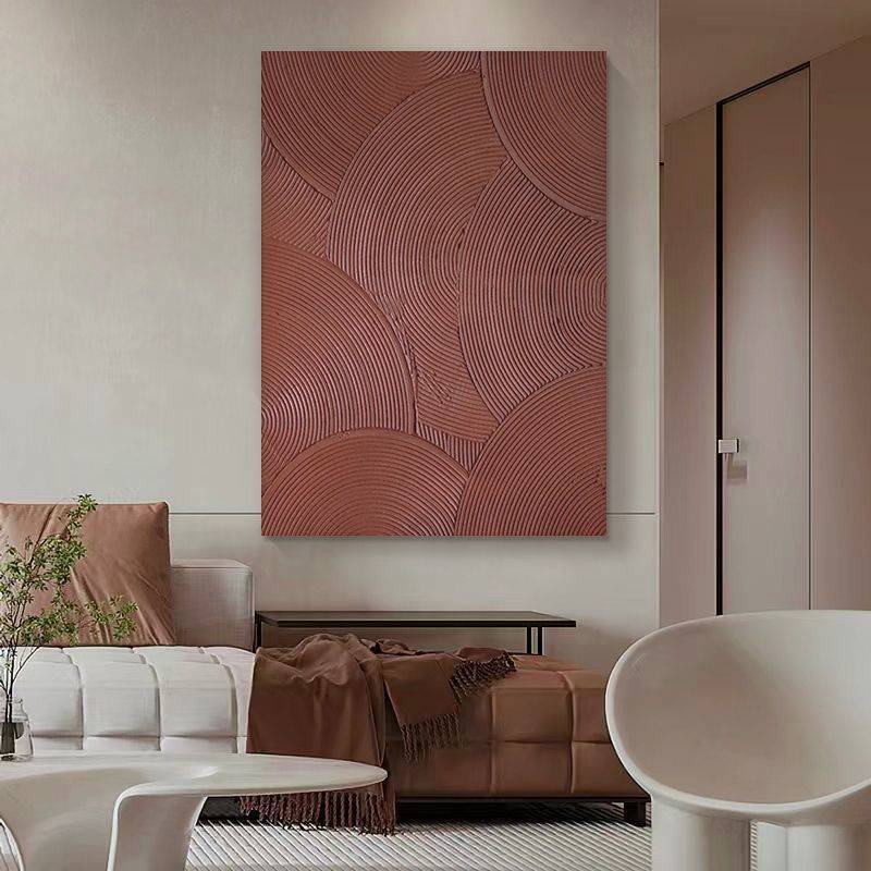 顺丰手工纯色油画客厅装饰画简约玄关挂画抽象线条网红极简艺术装