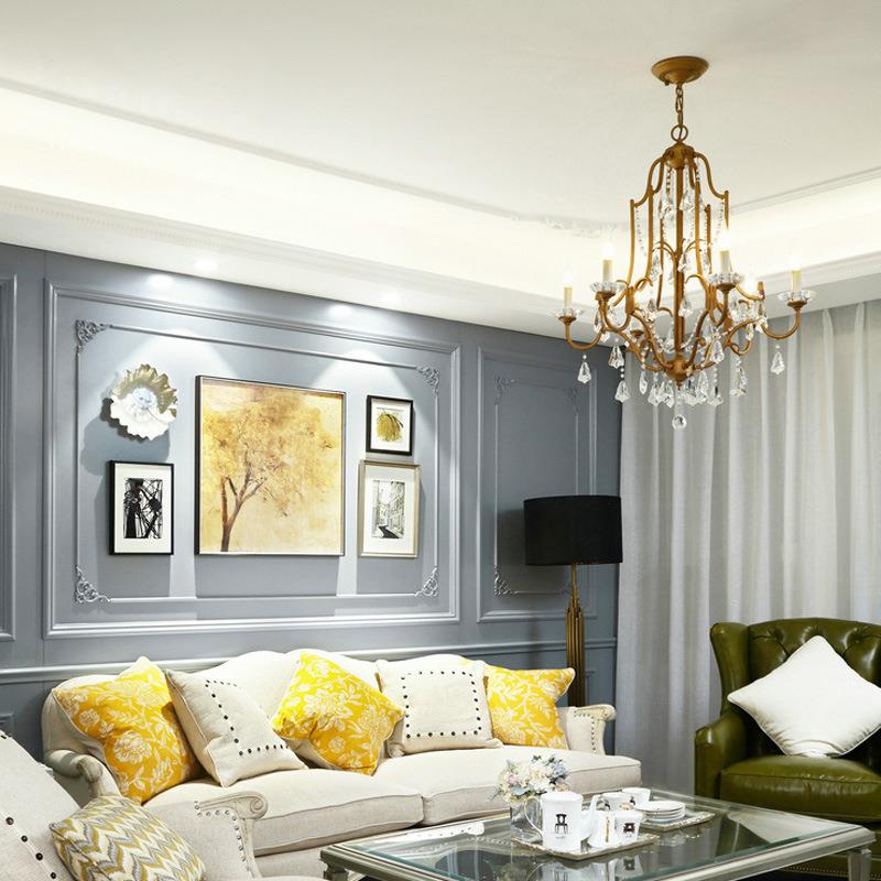 美式乡大村晶复式楼大吊灯设见附件，计水师法式客旋转楼梯间别墅