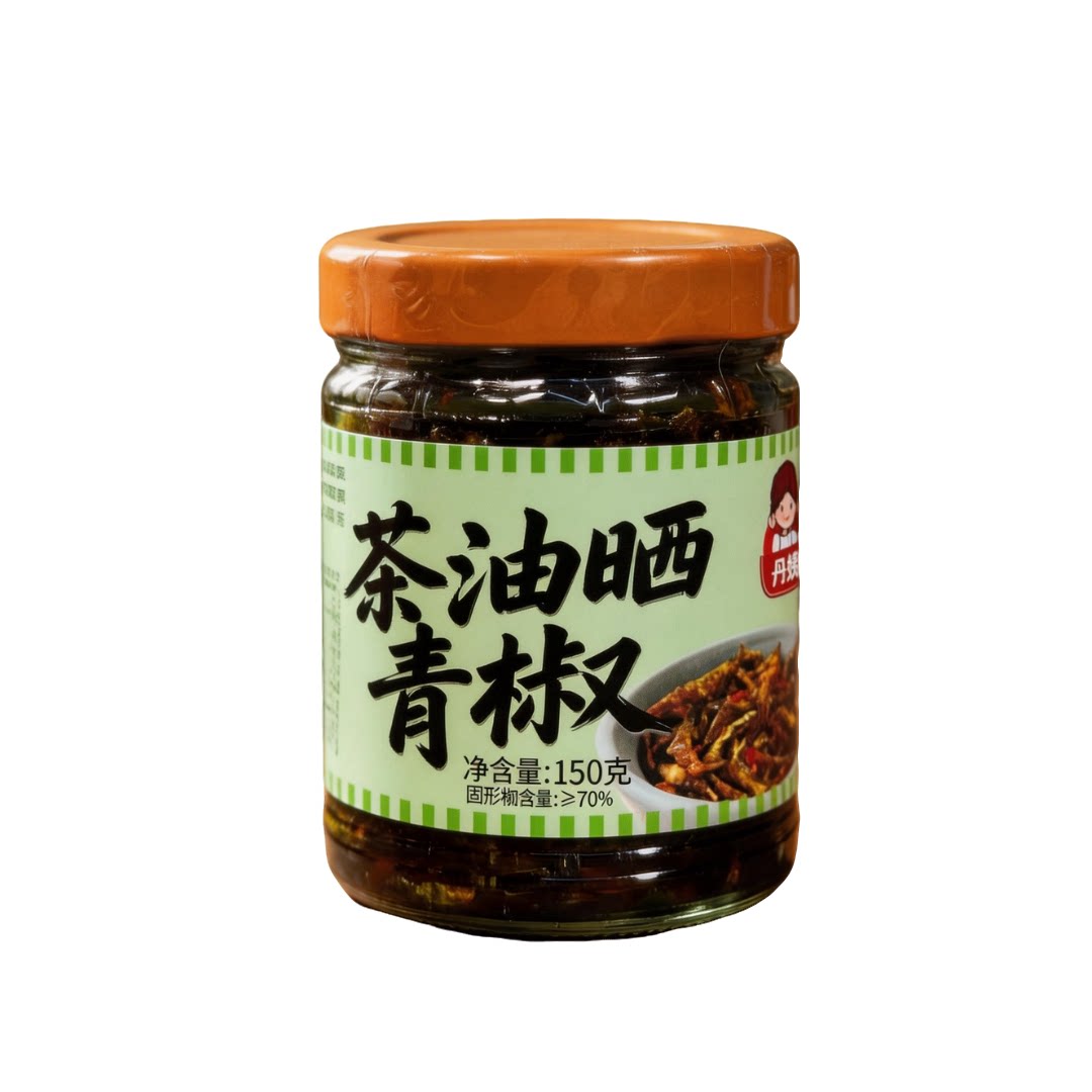 茶油晒青辣椒湖南特产干青辣椒即食老坛油浸辣椒丹姨下饭菜正|宗