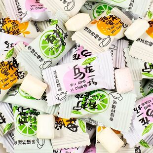 0脂糖果茶糖乌龙白桃味糖独立包装 柠檬味绿茶味零食清新混合茶糖