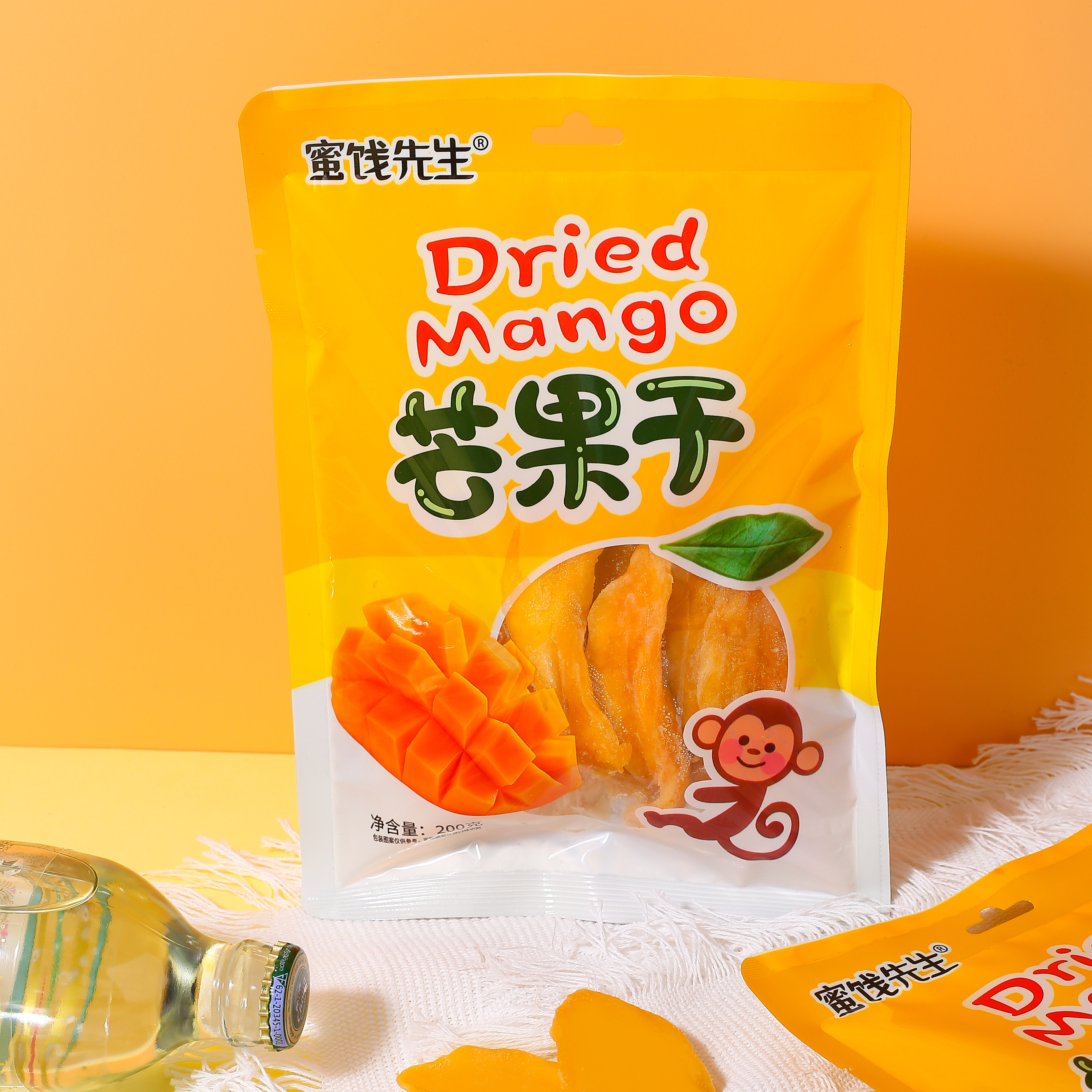 芒果干200g海南奶糕雪花酥烘焙专用果干大片厚切特产商用批发零食