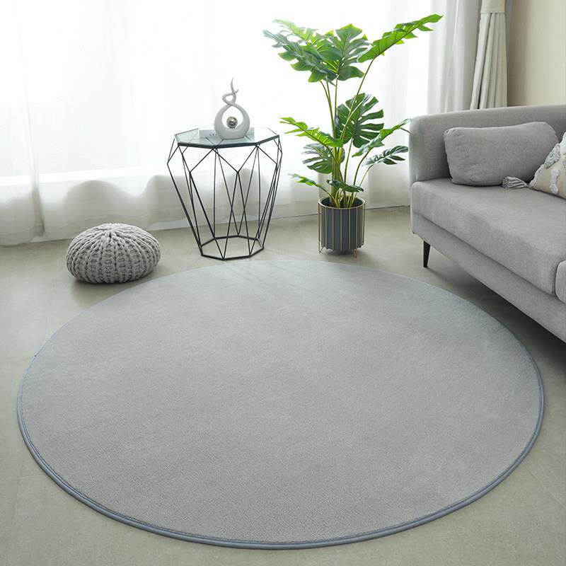 圆形地毯高级感客厅茶几毯儿童书房椅子垫加厚短绒电脑椅摇椅地垫