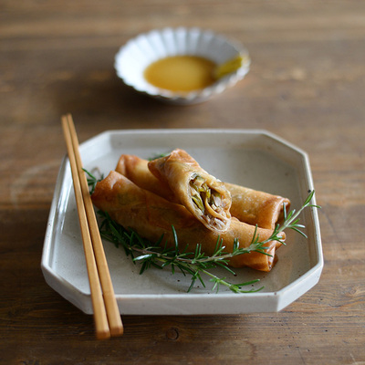 日本进口Studio M Pave八边小碗日式配菜碗家用陶瓷餐具深盘菜盘