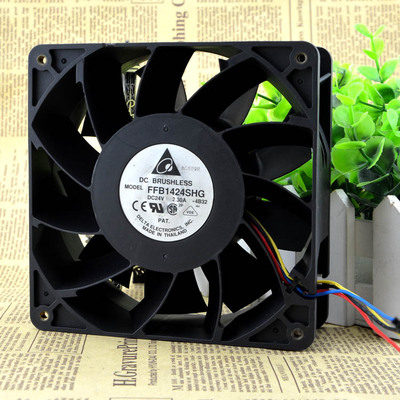 台达14CM 24V 2.30A FFB1424SHG 高品质 4线PWM温控 暴力散热风扇
