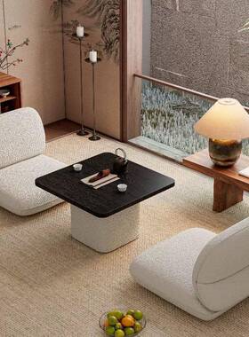 飘窗小11493户型单椅阳靠台客厅榻榻实米茶几地台人木简约床上背