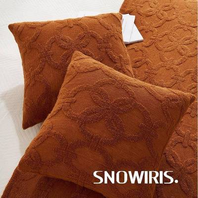 针闲织毛毯轻奢C感复古床尾巾扣设计师款床旗FS758476沙环发休装