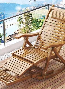 折竹摇摇椅躺椅午休大老41237人阳台家用午睡懒人休闲凉椅实人木