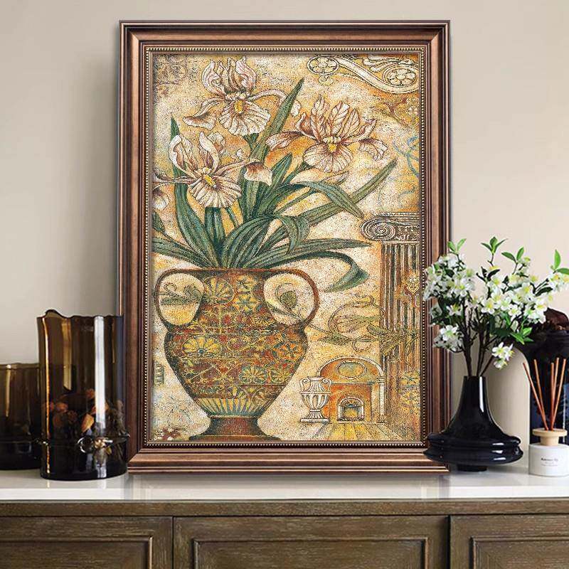 平安富贵玄18334关挂画楼走梯装画花开富贵厅橱客柜壁画廊尽头挂