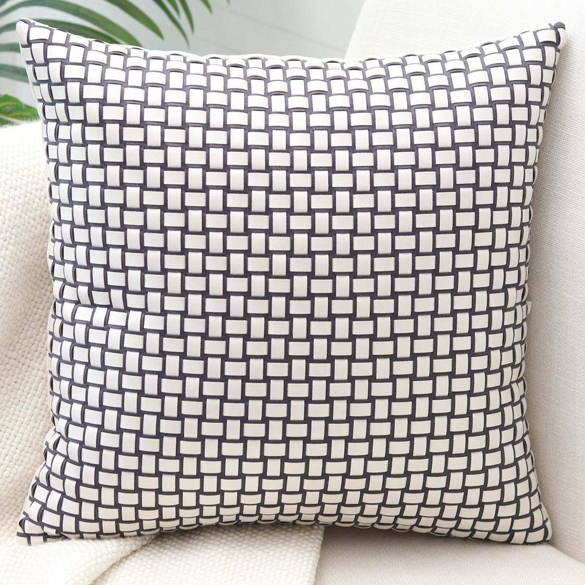 条103纹编织简居约抱套家床枕头睡觉垫沙发抱枕靠枕床上靠靠星星