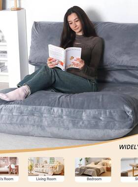 JFW折叠沙发床成人地板床豆袋沙发高度密海绵床零垫懒人沙发压垫