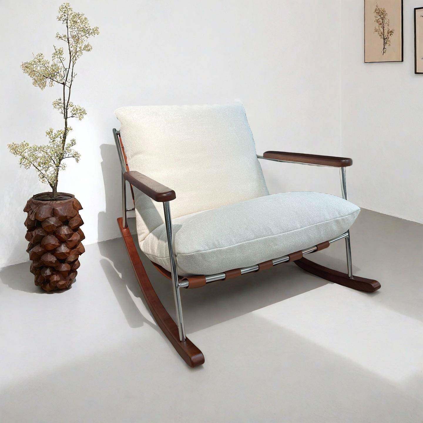 菲卡摇计椅轻奢高用端单人沙发躺设师家椅阳台休闲椅成人摇UHM摇