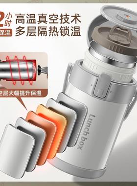 多层保温饭盒20619上班族可波炉加微热天超长保温H饭筒24学生带饭