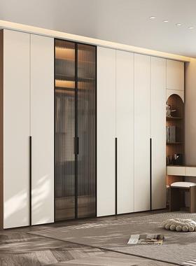 衣柜卧室一门到顶轻奢COX现柜代胡桃用家色身欧松门储物柜组合大