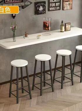 壁折DNH叠桌连挂壁餐桌靠墙一字隔板置物厚架加叠吧台折桌椅长条