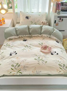 人学生宿舍纯棉件全棉季印花三套学生新款66830单被套床单枕套床
