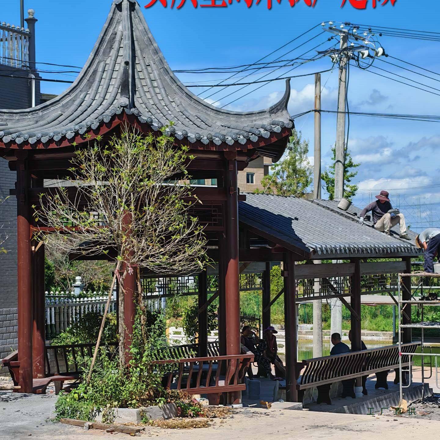 户外长廊亭防腐木建凉庭院999中式连新廊文化长廊古景区四六八角