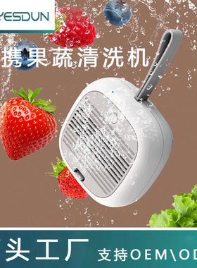 新款家用便携式智能食材果蔬净化器无线消毒除菌去农残水果清洗机