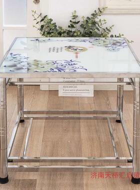 钢10059943S正US304不锈钢火桌方形折叠组装取暖桌烤家用不锈桌子