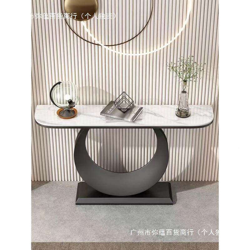 关意式墙岩板玄桌端柜景台入DWF户现代简约轻奢客厅靠窄桌条案