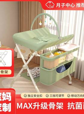 婴尿儿布洗台新生RZI儿护理台可升降宝宝抚尿触换布台多功能可折
