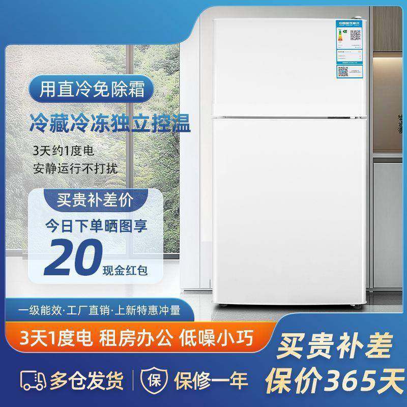 一能效冰箱家用小型宿租房迷小你省电办公室舍双门电级99307冰箱