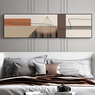 沉饰思沉思默想默想现代简约室装画主卧床头卧横墙挂画幅抽象线条