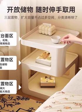 简型床头柜约现代家卧室床头置物小架子铁艺轻奢KCT客用厅沙发边