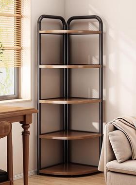 三角形角地客厅角落拐角书架转柜卧室家用收纳架柜墙角置物DZT架