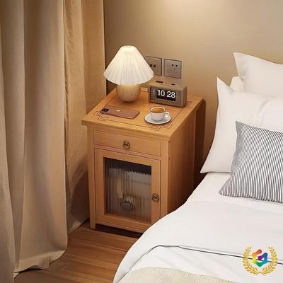 2025床头柜家用室收纳斗柜储代物柜约现简超窄抽屉柜87409落地卧