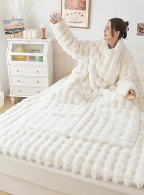 天子办公室可穿抱懒枕人被带袖穿在身上的被子WLJ车载两冬用午睡