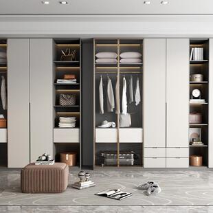 平开牛门储衣衣柜全屋帽间隐形嵌入式角拉手衣柜门物全屋定制轻奢
