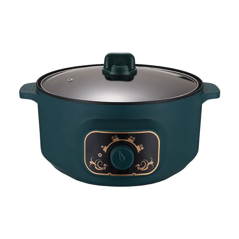 不粘智能机械多功能电煮锅电火锅家用电热蒸煮一体多用电锅