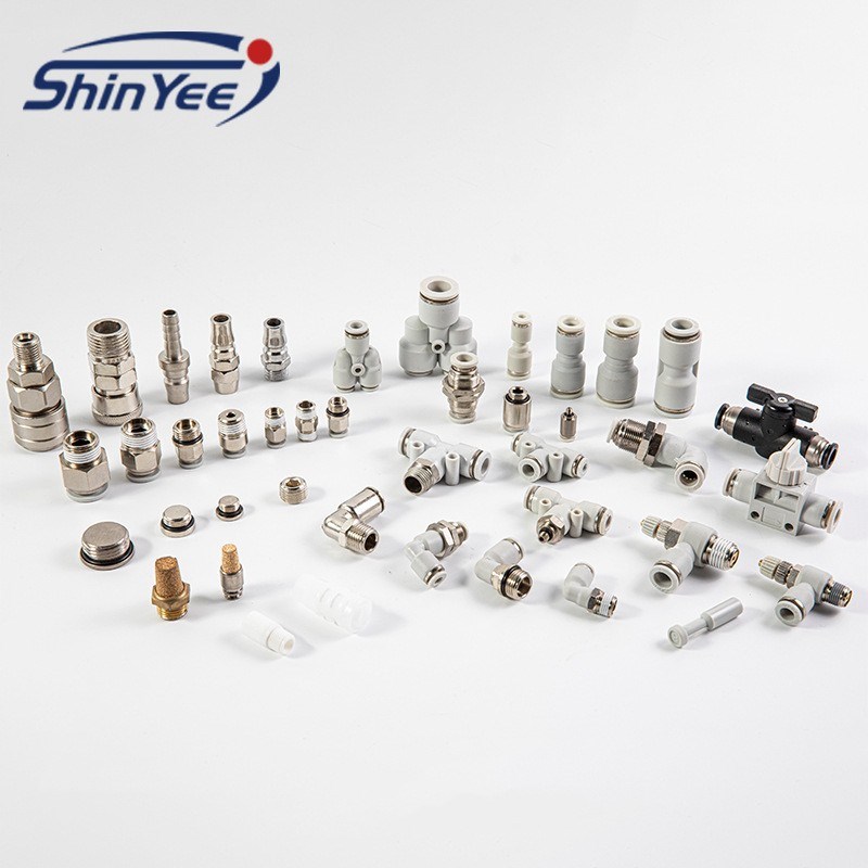 气动接头GPL4/6/8/10-01/02/03/04螺纹L型二通PU气动气管快速接头