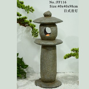 仿古宫灯石灯笼玻璃钢装饰落地别墅花园宫灯摆件中式软装配件