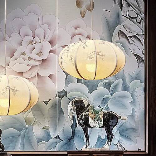 中式餐厅吊灯2025新款店铺商用餐桌灯简约卧室客厅氛围灯中山灯具