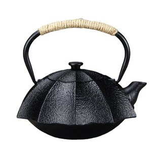 600ml素色日式 风煮水泡茶壶手工铸铁壶小茶壶铁茶壶出口跨境茶具