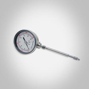 高温熔体压力表平膜型防堵塞压力计机械指针式数显无需供电