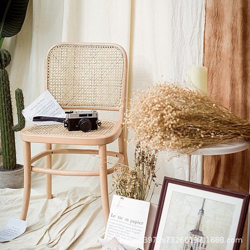 舒适藤编休闲家用胡桃艺术椅子餐椅靠背椅设计榉木成人,住宅家具,餐椅,淘宝优惠券,粉丝福利购,淘宝优惠卷