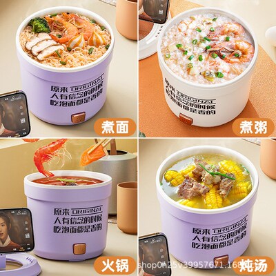 学生宿舍电煮锅多功能食泡面锅迷你小煮锅插电煮粥锅小功率不粘锅