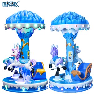 新款三人旋转木马玻璃钢转马摇摇车电动旋转摇摇马小孩投币摇摇车