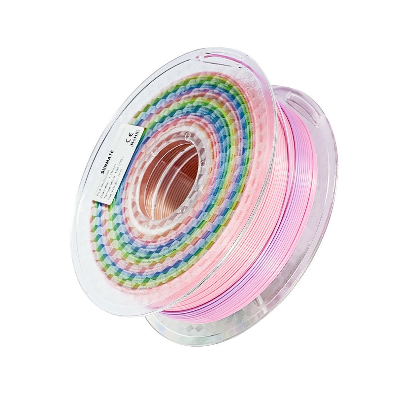 松美新材3d打印机耗材pla+彩虹渐变混色打印线材料3d打印笔耗材1k