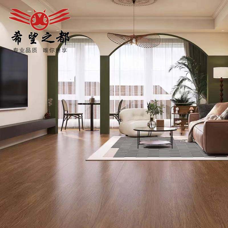 柔光法式木纹瓷砖800x800mm天鹅绒原木客厅地砖卧室地板砖