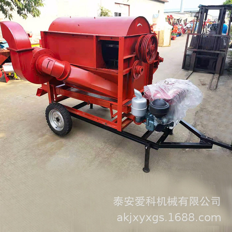 125型谷子高粱脱粒机柴电两用