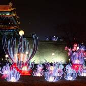 制户外SYW景园林美陈中秋节花观灯作 上海专灯业花制作LED灯设计